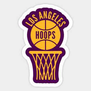 Retro Los Angeles Hoops Gold Logo Sticker